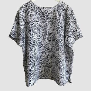 Leopard Print Women's Top - Black and White